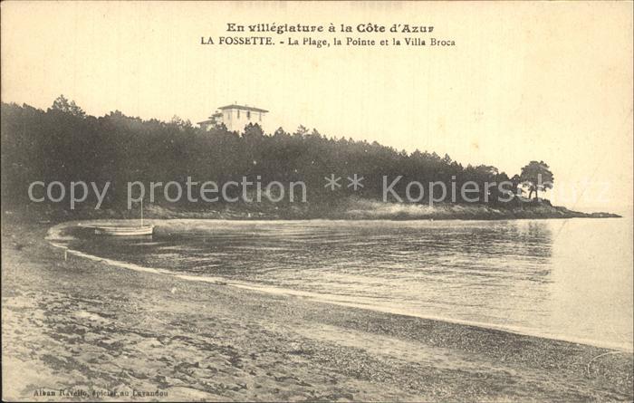 La Fossette Plage Pointe Villa Broca Cote d Azur
