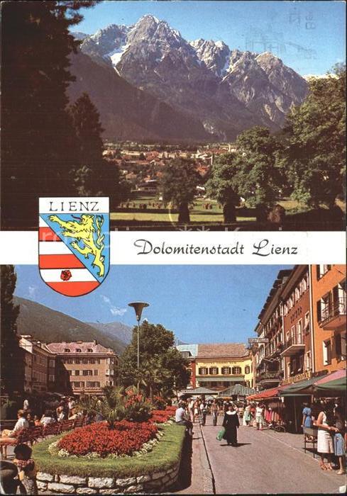 Lienz Tirol Panorama Dolomiten Fussgaengerzone Wappen