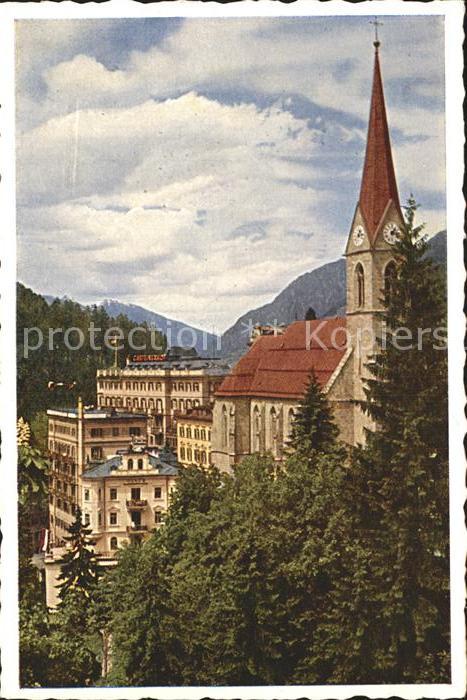 Badgastein Teilansicht Weltkurort Kirche