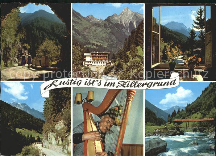 Mayrhofen Zillertal Tunnel Zillerklamm Gasthaus Zillergrund Brandberg Kolm Gruen