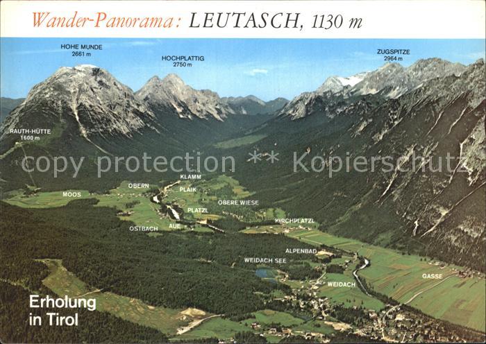 Leutasch Wander Panorama Alpen Hohe Munde Hochplattig Zugspitze Wettersteingebir