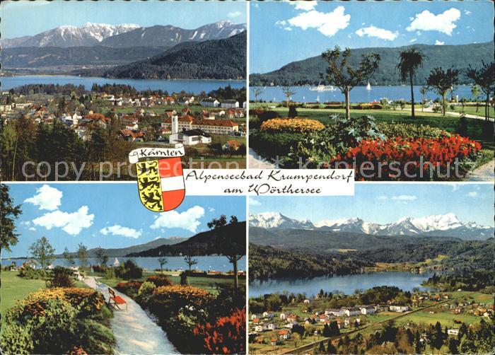 Krumpendorf Woerther See Teilansichten Alpenseebad Alpenpanorama