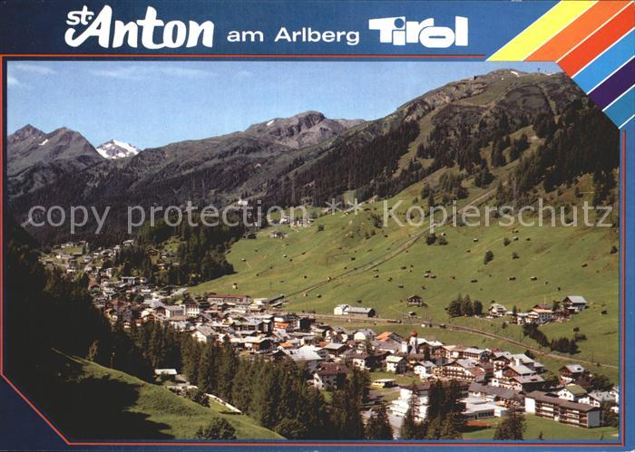 St Anton Arlberg Panorama Wintersportplatz im Sommer Alpen
