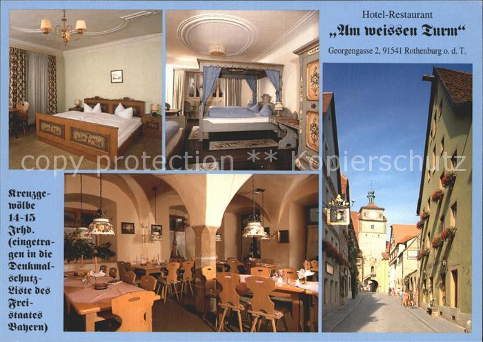 Rothenburg Tauber Hotel Restaurant Am weissen Turm Historische Altstadt
