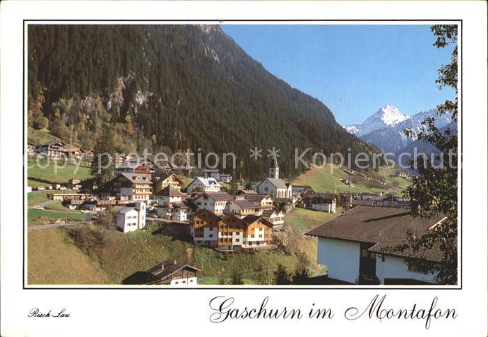 Gaschurn Vorarlberg Gesamtansicht mit Valluela Montafon