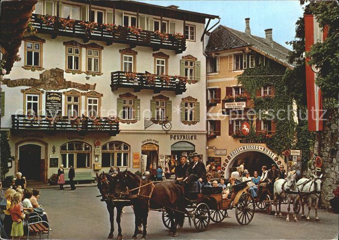 St Wolfgang Wolfgangsee Marktplatz Hotel Post Pferdekutsche