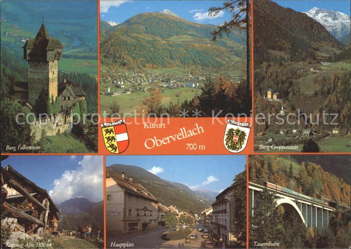 Obervellach Kaernten Burg Falkenstein Burg Kaponig Alm Hauptplatz Tauernbahn Bur