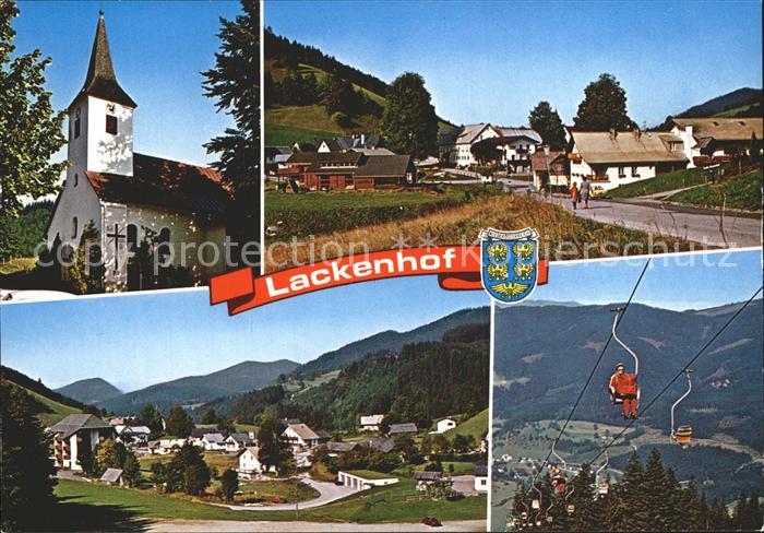 Lackenhof Gaming Ortsansichten mit Kirche Sessellift zum oetscherhaus Ybbstaler