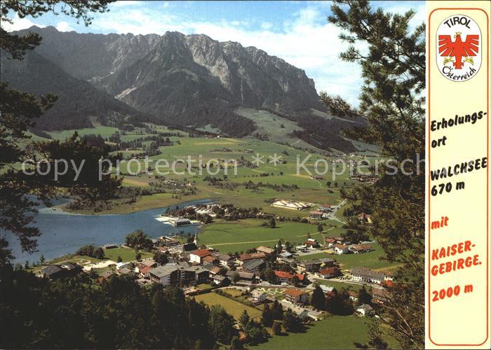 Walchsee Tirol Panorama mit Kaisergebirge