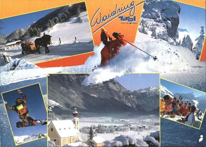 Waidring Tirol Winterimpressionen Wintersportplatz Kaisergebirge Tiefschneefahre