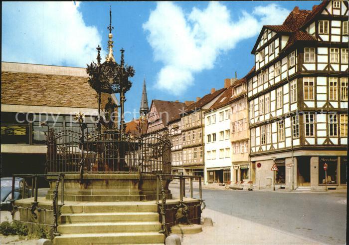 HANNOVER  CITY Altstadt Brunnen Fachwerkhaeuser