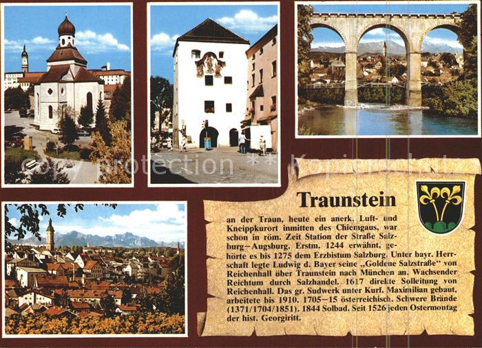 Traunstein Oberbayern Karl Theodor Platz Kirche Heimathaus Viadukt Hochfelln Hoc