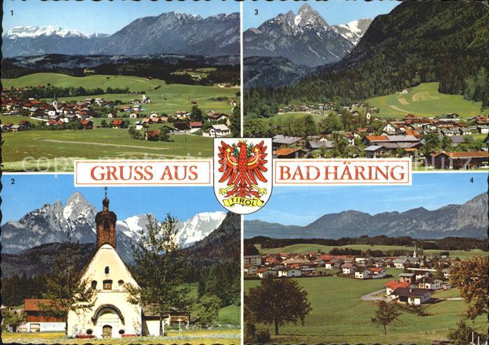 Bad Haering Tirol Gesamtansicht gegen Rofangebirge Antoniuskapelle Kaisergebirge