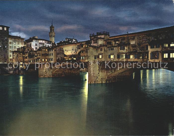 Firenze Florenz Ponte Vecchio notturno Alte Bruecke Arno