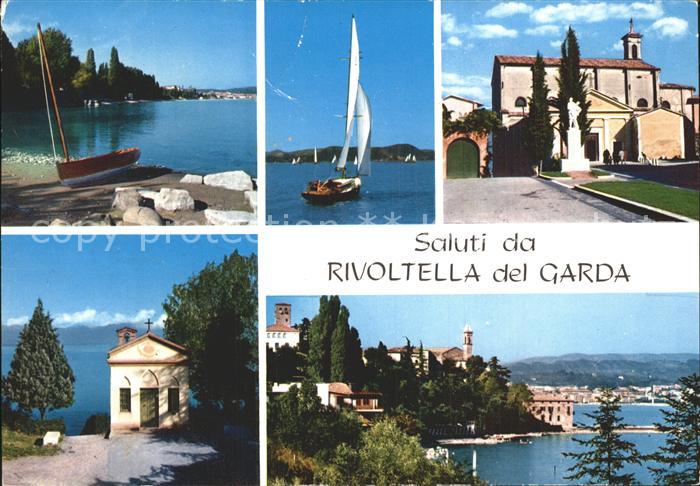 Rivoltella del Garda Uferpromenade Segeln Kirche Kapelle Kueste