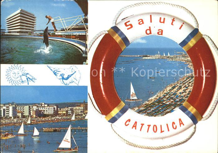 Cattolica Rimini Strand Hotels Delphinschau Rettungsring