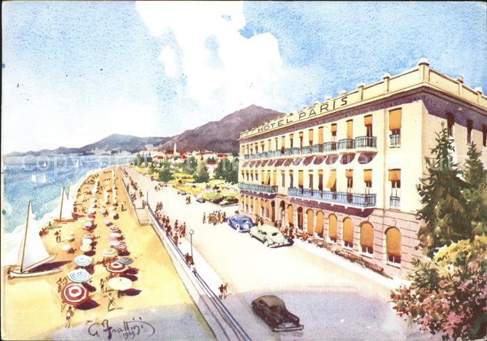 Bordighera Hotel Paris Spiaggia Riviera dei Fiori Kuenstlerkarte
