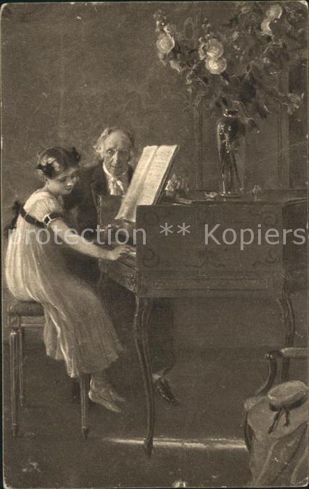 Klavier Kind Grossvater