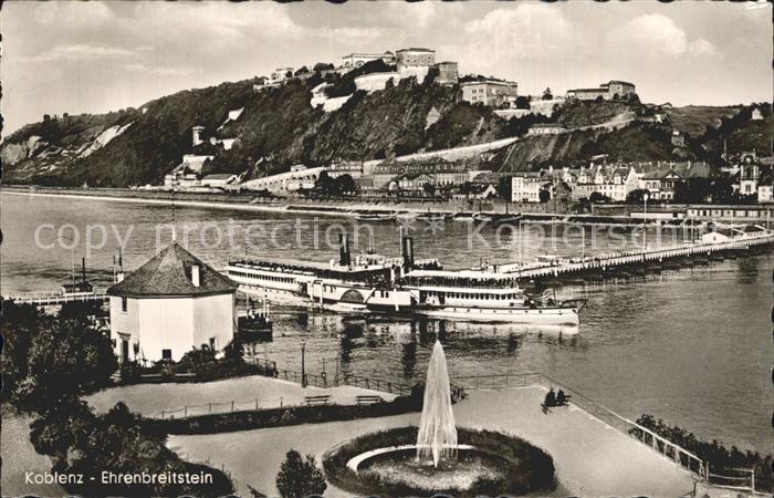 Dampfer Seitenrad Koblenz Ehrenbreitstein