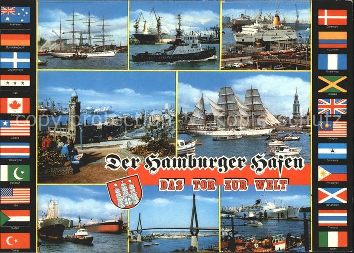 Segelschiffe Ozeandampfer Hamburg Hafen