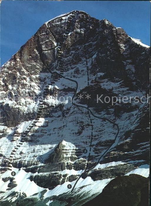 Bergsteigen Klettern Eiger-Nordwand Route