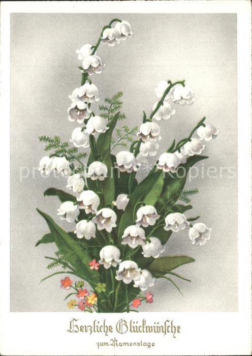 Namenstag Namenskarte Maigloeckchen