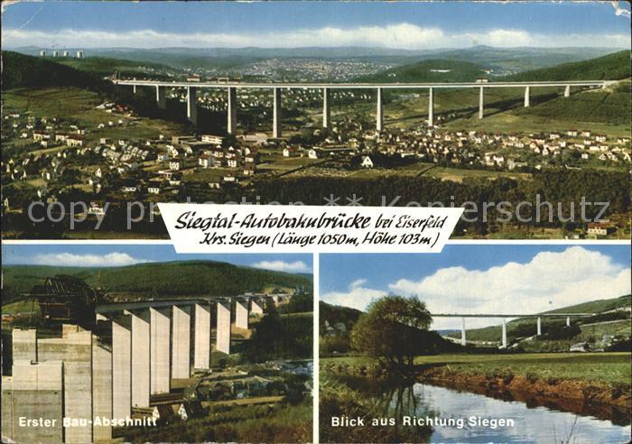 Bruecken Bridges Ponts Siegtal-Autobahnbruecke Bau-Abschnitt