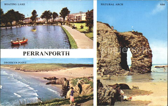 Perranporth Boating Lake Droskyn Point Natural Arch Coast Beach