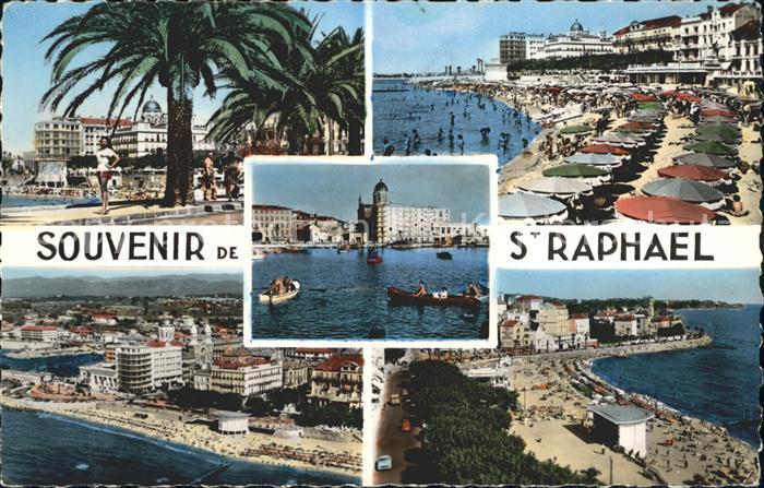 Saint-Raphael Var Palmiers Plage vue aerienne