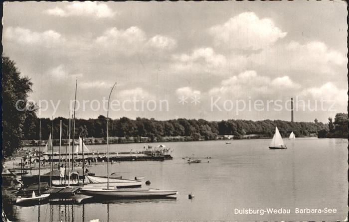 Wedau Duisburg Barbarasee Segelboote Badesteg