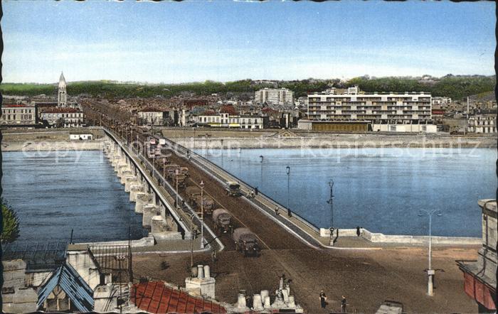 Bordeaux Pont de pierre vue vers la Bastide
