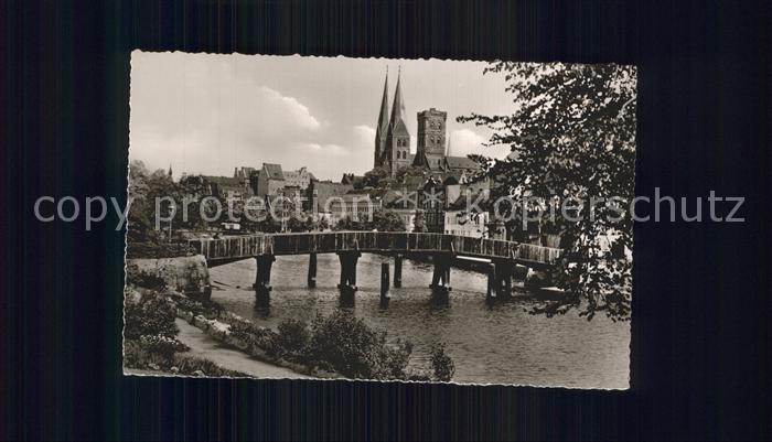 LueBECK  CITY Malerwinkel an der Trave Bruecke Kirche Hansestadt