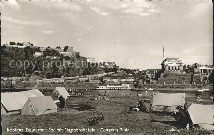 Koblenz Rhein Deutsches Eck Campingplatz Ehrenbreitstein Festung