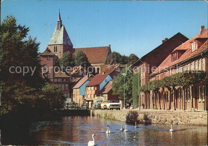 Moelln Lauenburg St Nicolaikirche Stadtsee Schwaene