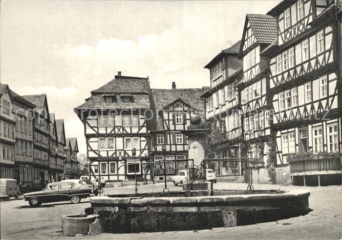 Allendorf Bad Sooden Marktplatz Brunnen Fachwerkhaeuser