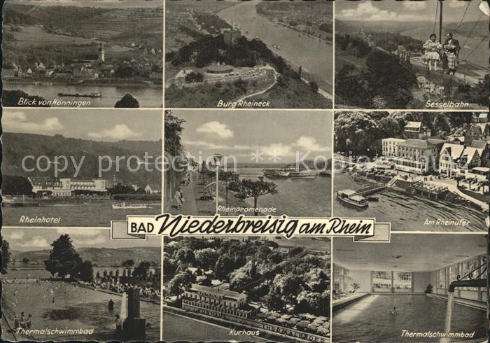 Bad Niederbreisig Hoenningen Burg Rheineck Sesselbahn Rheinufer Promenade Hotel