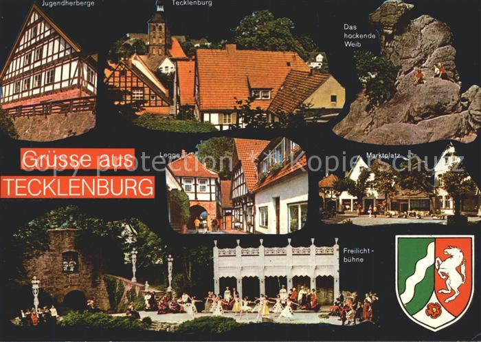 Tecklenburg Steinfurt NRW Jugendherberge Das Hockende Weib Felsformation Marktpl