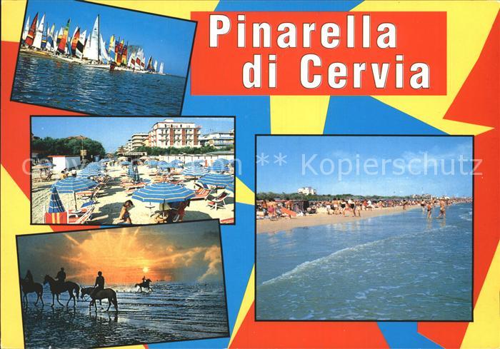 Pinarella di Cervia Segelregatta Reiten am Strand