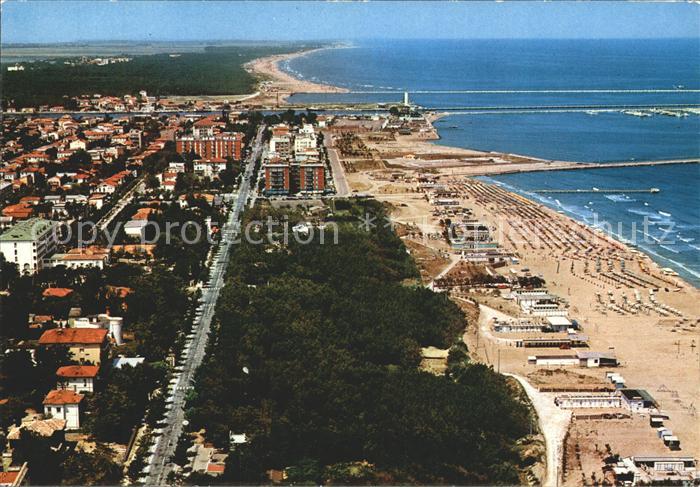 Marina di Ravenna Strand Fliegeraufnahme