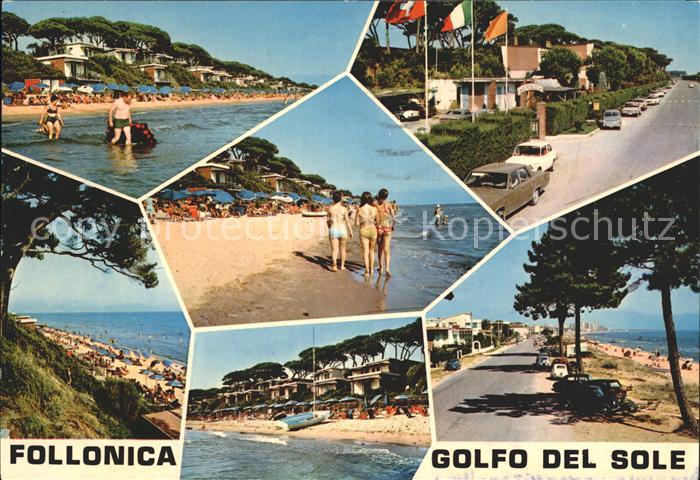 Follonica Golfo del Sole Spiagia Strand Kueste Uferstrasse