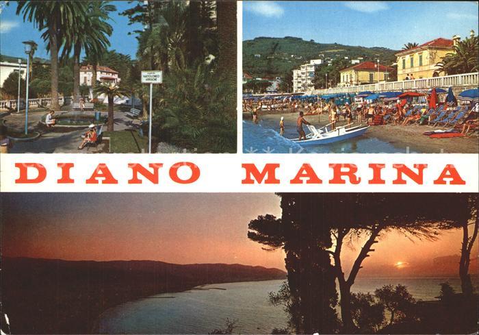 Diano Marina Park Strand Sonnenuntergang
