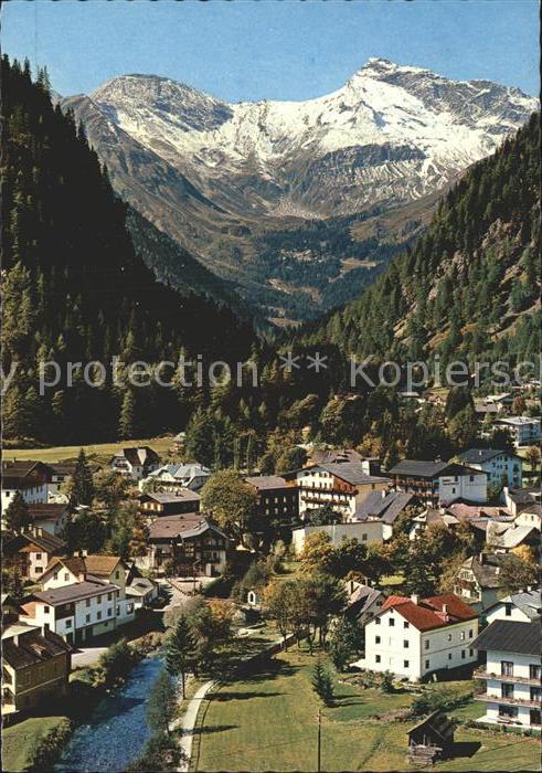 Mallnitz Kaernten Hoehenluftkurort mit Blick gegen Tauerntal Geiselkopf Hohe Tau