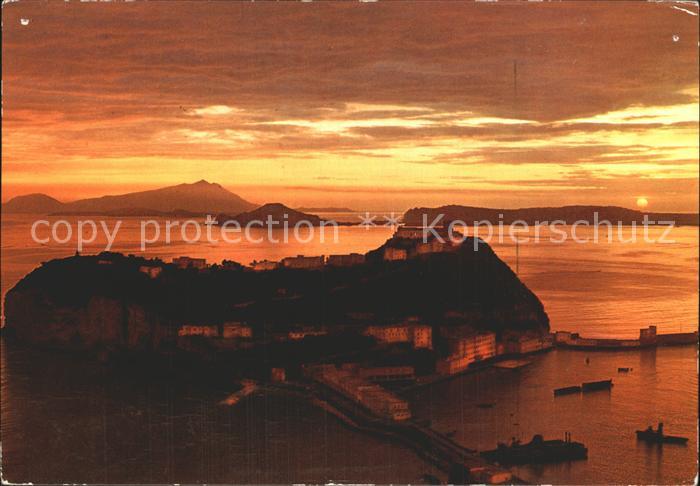 Napoli Neapel Tramonto su Nisida Sonnenuntergang