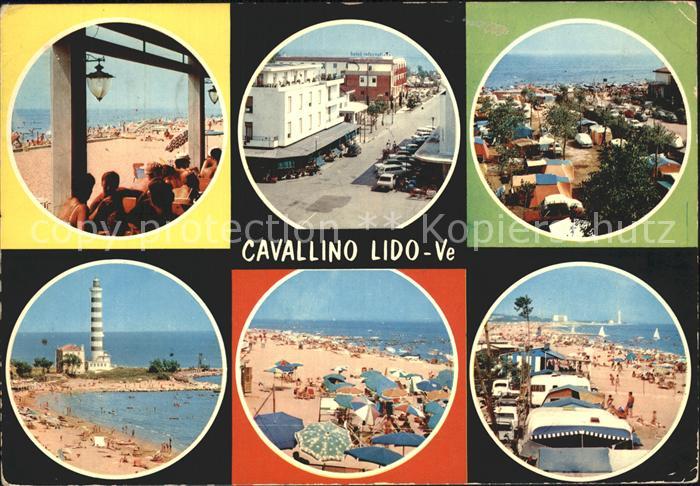 Cavallino Venezia Strand Restaurant Leuchtturm Strassenpartie Campingplatz