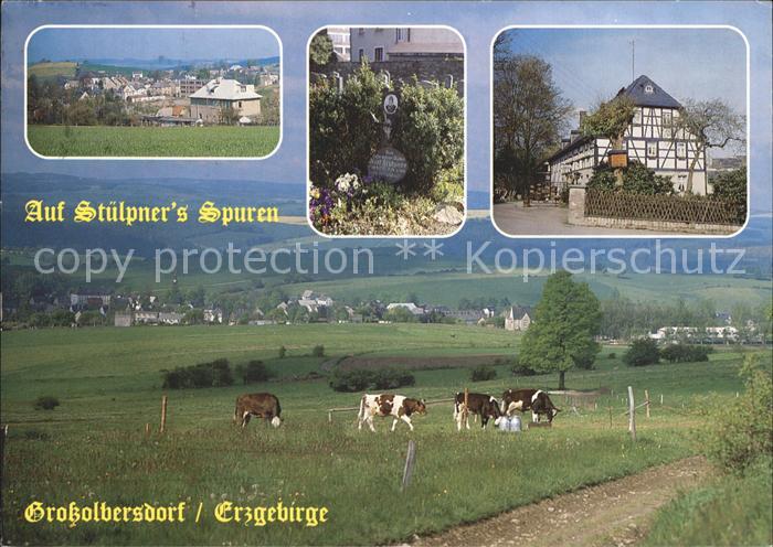 Grossolbersdorf Blick von der Stuelpnerhoehe Grab Gasthaus Zur Linde Viehweide K