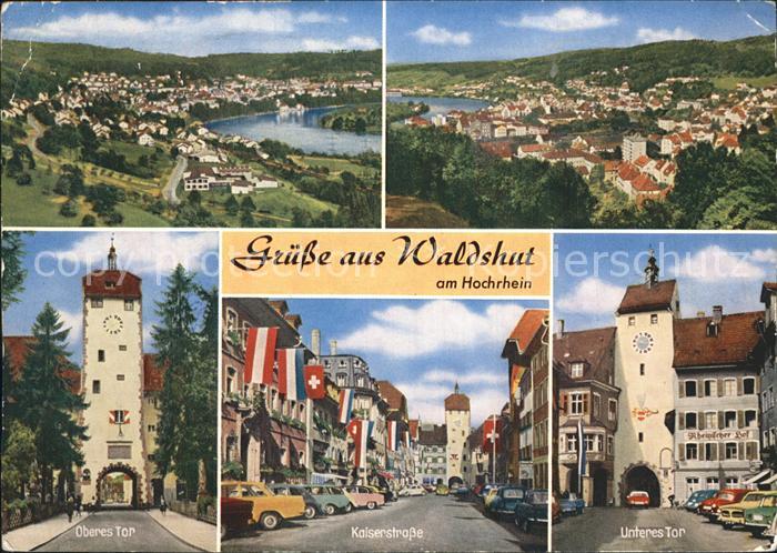 Waldshut-Tiengen Panorama Rheintal Oberes Tor Kaiserstrasse Unteres tor