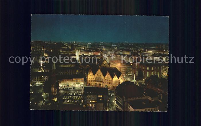 Frankfurt Main Stadtbild bei Nacht