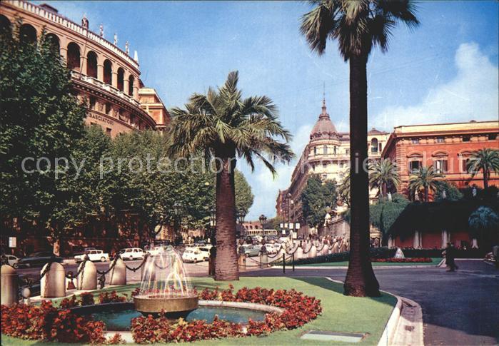 Roma Rom Via Veneto Fontana Brunnen Palmen