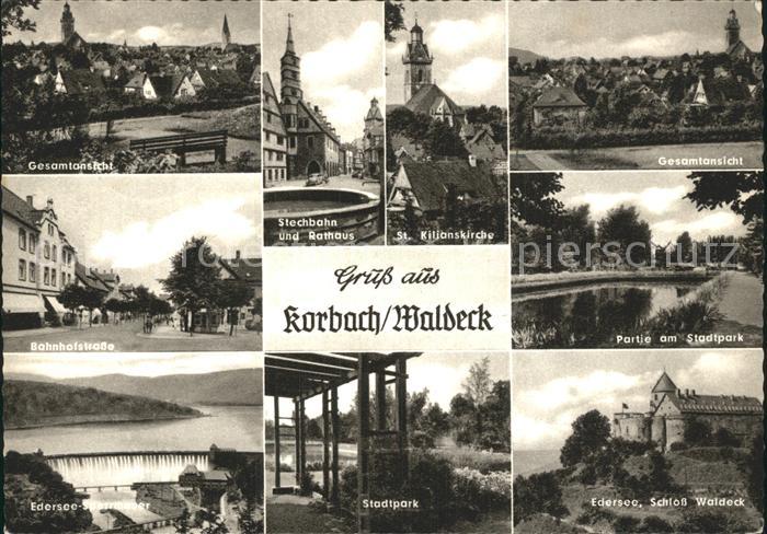 Korbach Stechbahn Rathaus Kirche Stadtpark Teich Edersee Talsperre Schloss Walde