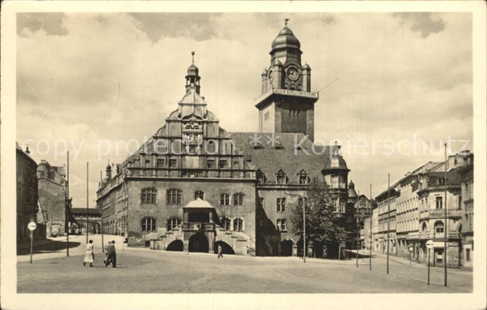 Plauen Vogtland Altmarkt mit Rathaus